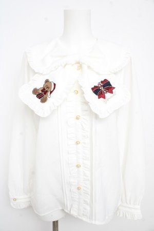 画像: Amavel / Holy Night Bearリボンブラウス F 白 Y-26-02-13-107-CA-BL-SZ-ZY
