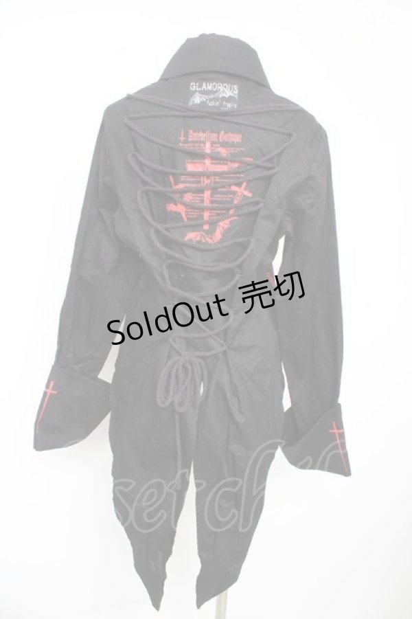 画像2: GLAMOROUS fuckin' fragile / 燕尾ロングシャツ L 黒 Y-26-02-13-109-PU-BL-SZ-ZY (2)