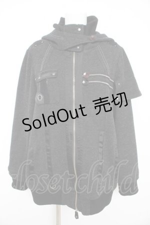 画像: Ozz conte / ハイネック変形ジャケット  黒 Y-26-02-13-111-OO-JA-SZ-ZY