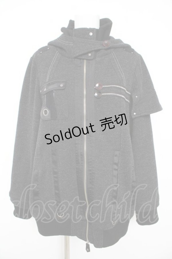 画像1: Ozz conte / ハイネック変形ジャケット  黒 Y-26-02-13-111-OO-JA-SZ-ZY (1)