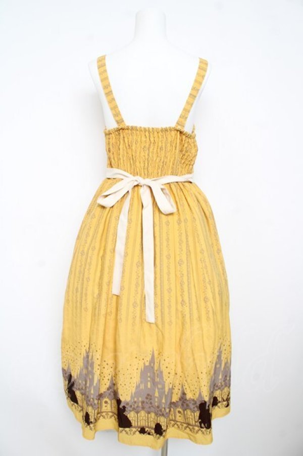 画像2: axes femme / Disney 美女と野獣 クラシックローズロングワンピース M イエロー Y-26-02-13-113-AX-OP-SZ-ZY (2)