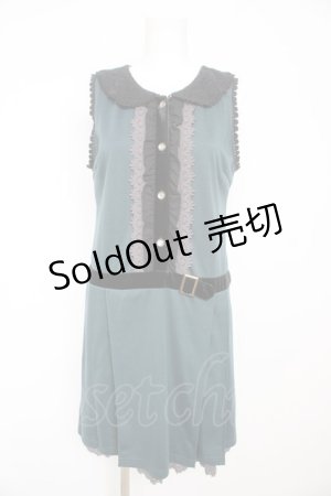 画像: axes femme / ローウエスト切替ワンピース M グリーン Y-26-02-13-115-AX-OP-SZ-ZT0303T