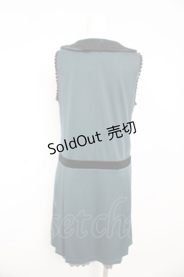 画像2: axes femme / ローウエスト切替ワンピース M グリーン Y-26-02-13-115-AX-OP-SZ-ZT0303T (2)