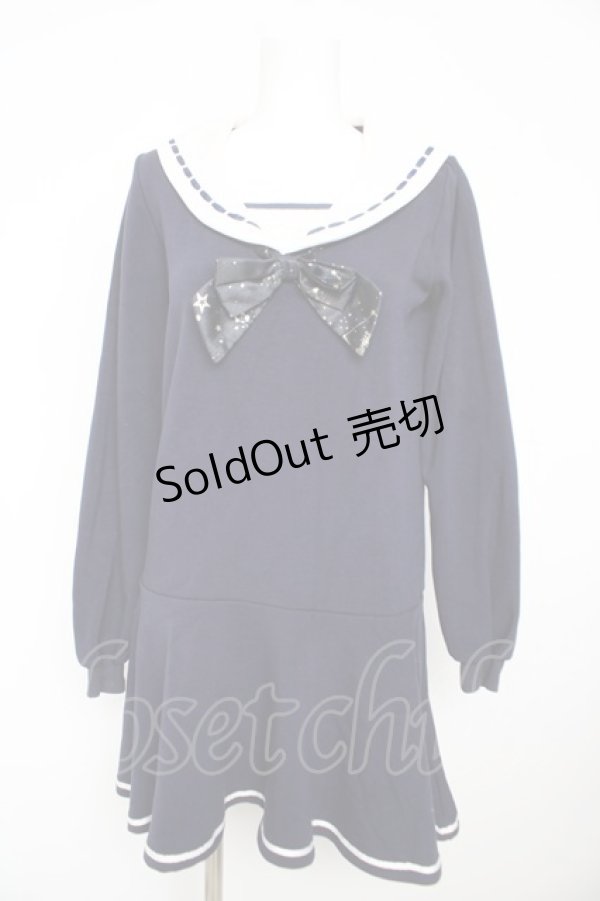 画像1: Secret Honey / 裏起毛セーラーワンピース 2 ネイビー Y-26-02-13-119-CA-OP-SZ-ZY (1)