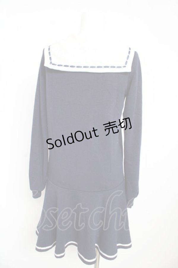 画像2: Secret Honey / 裏起毛セーラーワンピース 2 ネイビー Y-26-02-13-119-CA-OP-SZ-ZY (2)