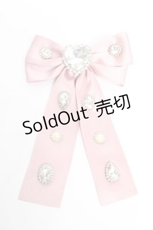 画像: DearMyLove / キラキラビジューリボンクリップ  ピンク Y-26-02-13-015-EL-AC-SZ-ZT636-F005