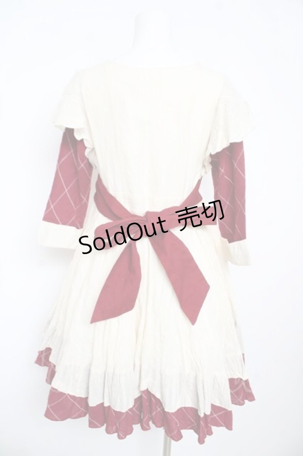 画像2: Favorite / 明日のナージャ×Favoriteコラボレーション　アップルフィールドワンピース M 赤×生成り Y-26-02-13-125-LO-OP-SZ-ZY (2)