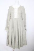 画像1: Favorite / レース使いワンピース M-L モスグリーン Y-26-02-13-127-LO-OP-SZ-ZY (1)