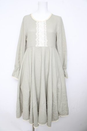 画像: Favorite / レース使いワンピース M-L モスグリーン Y-26-02-13-127-LO-OP-SZ-ZY