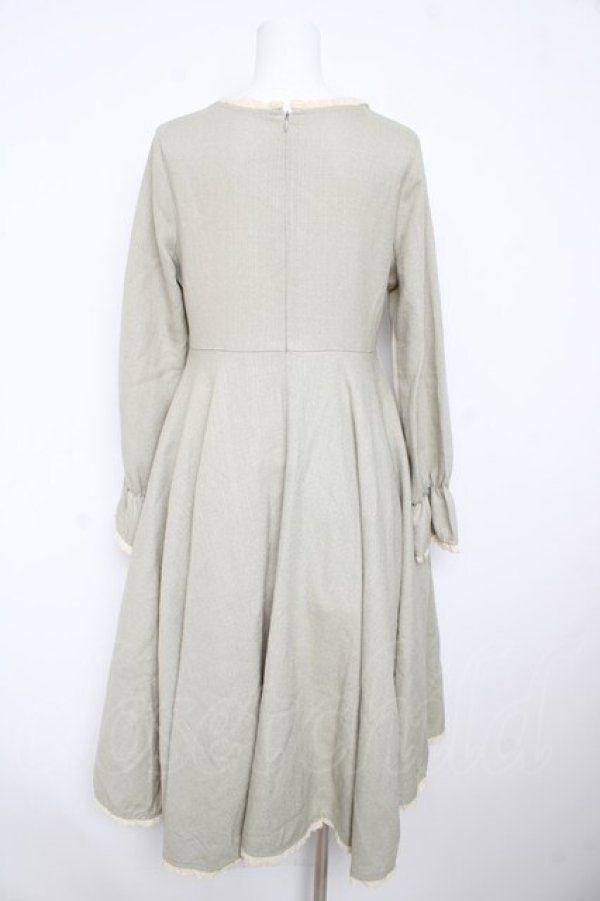 画像2: Favorite / レース使いワンピース M-L モスグリーン Y-26-02-13-127-LO-OP-SZ-ZY (2)