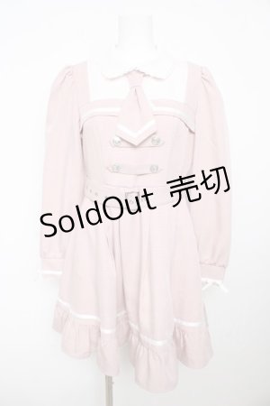 画像: DearMyLove / 探偵ネクタイワンピース M ピンク Y-26-02-13-129-EL-OP-SZ-ZY