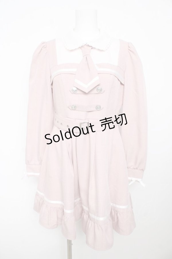 画像1: DearMyLove / 探偵ネクタイワンピース M ピンク Y-26-02-13-129-EL-OP-SZ-ZY (1)