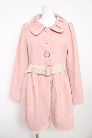 画像: Ank Rouge / レースベルトスプリングコート M ピンク Y-26-02-13-130-CA-CO-SZ-ZY