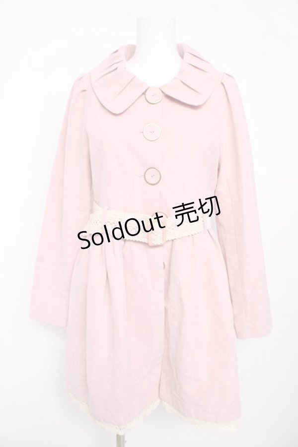 画像1: Ank Rouge / レースベルトスプリングコート M ピンク Y-26-02-13-130-CA-CO-SZ-ZY (1)