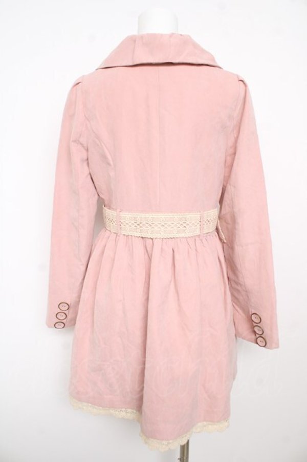 画像2: Ank Rouge / レースベルトスプリングコート M ピンク Y-26-02-13-130-CA-CO-SZ-ZY (2)