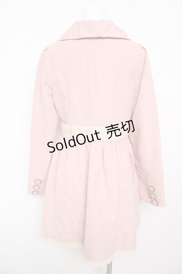 画像2: Ank Rouge / レースベルトスプリングコート M ピンク Y-26-02-13-130-CA-CO-SZ-ZY (2)