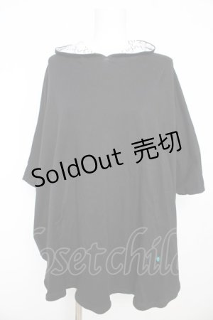 画像: MINT NeKO / ポールのポンチョパーカー  ブラック Y-26-02-13-134-HN-TO-SZ-ZY