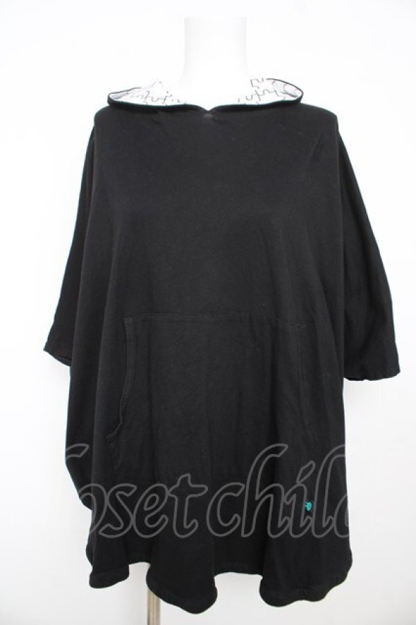 画像1: MINT NeKO / ポールのポンチョパーカー  ブラック Y-26-02-13-134-HN-TO-SZ-ZY (1)