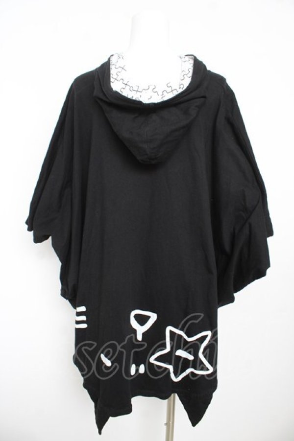 画像2: MINT NeKO / ポールのポンチョパーカー  ブラック Y-26-02-13-134-HN-TO-SZ-ZY (2)