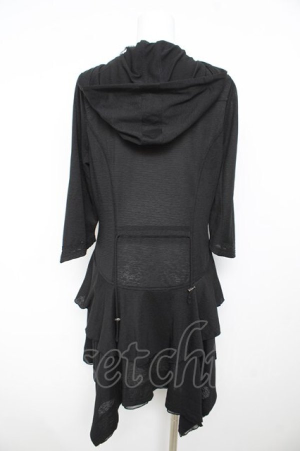 画像2: Rozen Kavalier / 羽根プリントパーカーカーディガン  黒 Y-26-02-13-136-OO-TO-SZ-ZY (2)