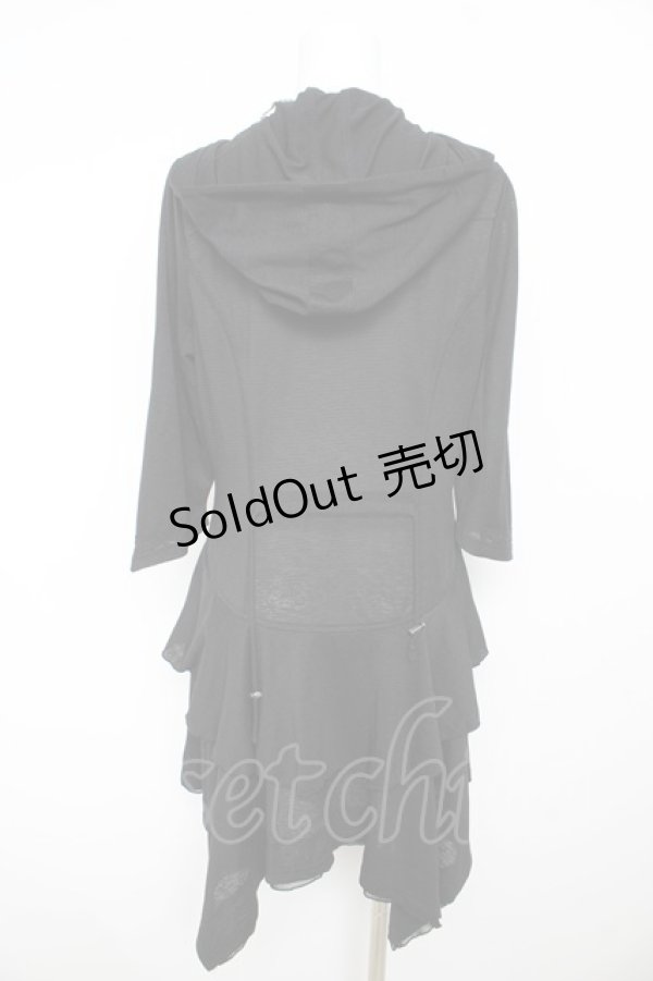 画像2: Rozen Kavalier / 羽根プリントパーカーカーディガン  黒 Y-26-02-13-136-OO-TO-SZ-ZY (2)