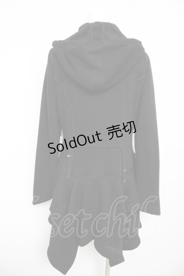 画像2: Rozen Kavalier / 鍵チャーム裏起毛フリルパーカー  黒 Y-26-02-13-137-OO-OP-SZ-ZY (2)