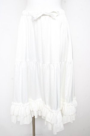 画像: axes femme kawaii / ミディフリルペチスカート M 白 Y-26-02-13-138-AX-SK-SZ-ZY