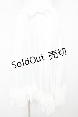 画像: axes femme kawaii / ミディフリルペチスカート M 白 Y-26-02-13-138-AX-SK-SZ-ZY