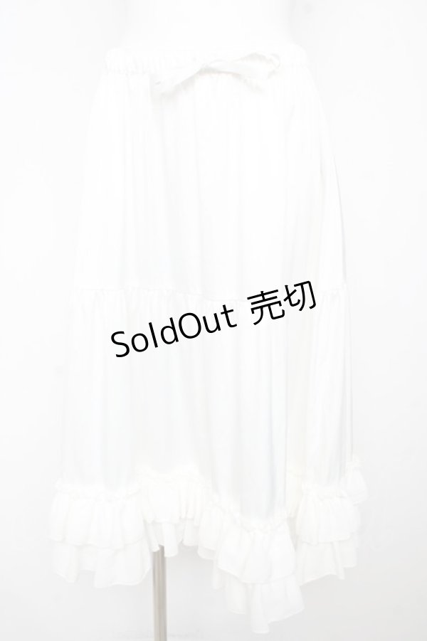 画像1: axes femme kawaii / ミディフリルペチスカート M 白 Y-26-02-13-138-AX-SK-SZ-ZY (1)