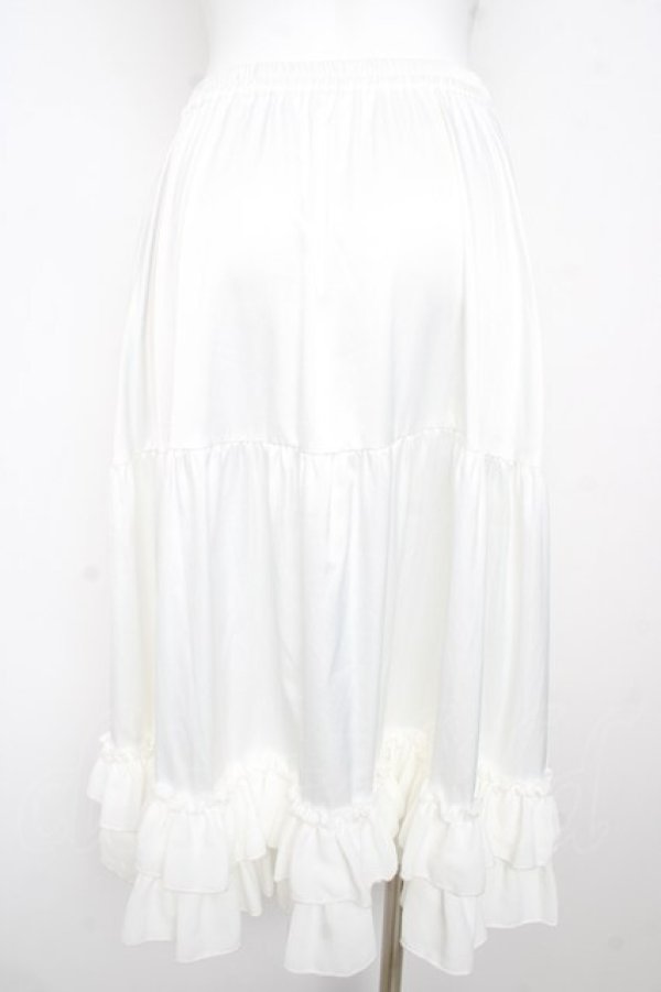 画像2: axes femme kawaii / ミディフリルペチスカート M 白 Y-26-02-13-138-AX-SK-SZ-ZY (2)