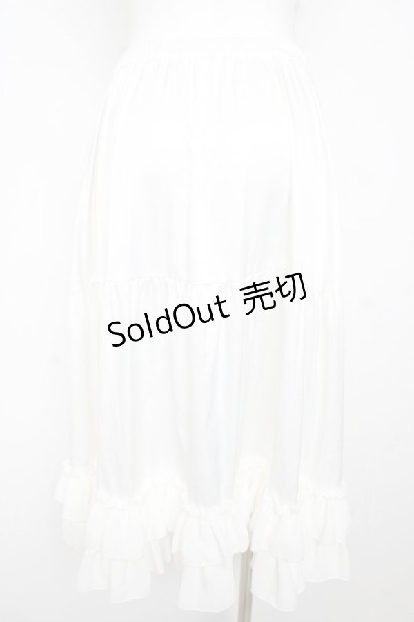 画像2: axes femme kawaii / ミディフリルペチスカート M 白 Y-26-02-13-138-AX-SK-SZ-ZY (2)