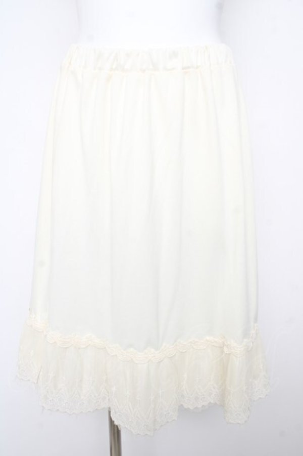 画像1: axes femme / 裾レースペチコート M 生成り Y-26-02-13-139-AX-SK-SZ-ZY (1)