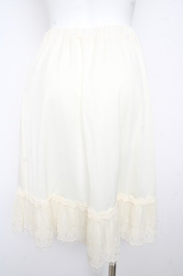 画像2: axes femme / 裾レースペチコート M 生成り Y-26-02-13-139-AX-SK-SZ-ZY (2)