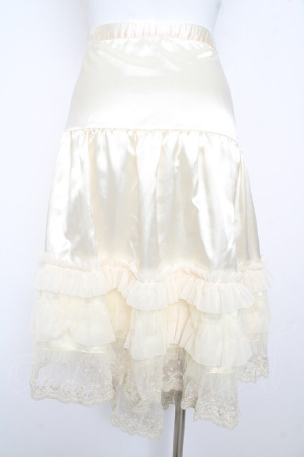 画像2: BABY, THE STARS SHINE BRIGHT / ラメレースフリルペチコート  ゴールド Y-26-02-13-140-BA-SK-SZ-ZY (2)