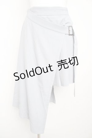 画像: axes femme POETIQUE / ラップデザインプリーツスカート M グレー Y-26-02-13-141-AX-BL-SZ-ZI