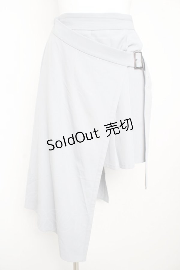 画像1: axes femme POETIQUE / ラップデザインプリーツスカート M グレー Y-26-02-13-141-AX-BL-SZ-ZI (1)