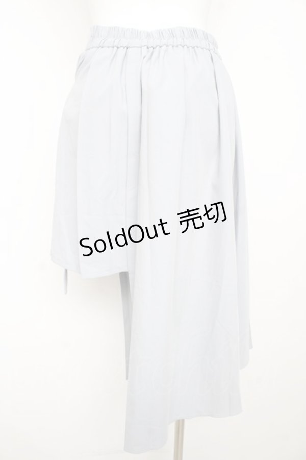 画像2: axes femme POETIQUE / ラップデザインプリーツスカート M グレー Y-26-02-13-141-AX-BL-SZ-ZI (2)