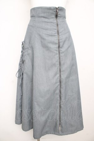 画像: axes femme / ウエストデザインジップスカート F ブルー Y-26-02-13-142-AX-SK-SZ-ZY