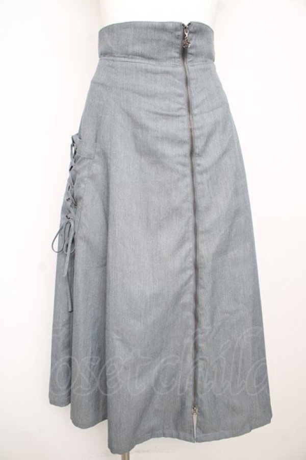 画像1: axes femme / ウエストデザインジップスカート F ブルー Y-26-02-13-142-AX-SK-SZ-ZY (1)