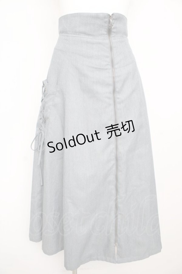 画像1: axes femme / ウエストデザインジップスカート F ブルー Y-26-02-13-142-AX-SK-SZ-ZY (1)