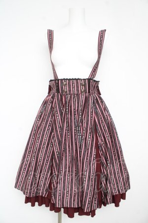 画像: metamorphose / Royal stripe スカート  エンジ Y-26-02-13-145-ME-SK-SZ-ZY