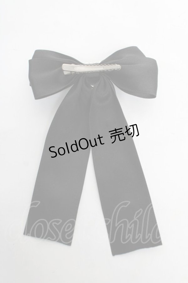 画像2: DearMyLove / キラキラビジューリボンクリップ  黒 Y-26-02-13-018-EL-AC-SZ-ZT636-F004 (2)