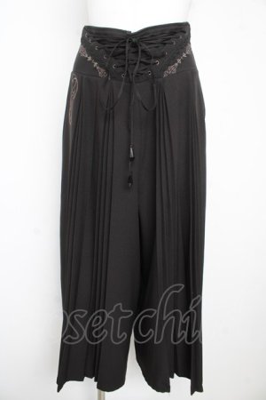 画像: Rozen Kavalier / プリーツ袴ワイドパンツ  黒 Y-26-02-13-148-OO-PA-SZ-ZY