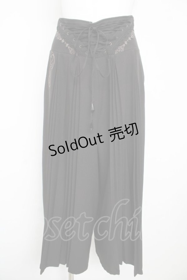 画像1: Rozen Kavalier / プリーツ袴ワイドパンツ  黒 Y-26-02-13-148-OO-PA-SZ-ZY (1)