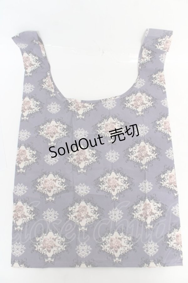 画像1: axes femme / アーカイブ薔薇柄エコバッグ  パープル Y-26-02-13-022-AX-BG-SZ-ZY (1)