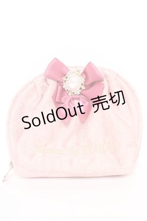 画像: Maison de FLEUR / ロココラウンドタックポーチ F ダークピンク Y-26-02-13-023-LO-ZA-SZ-ZY