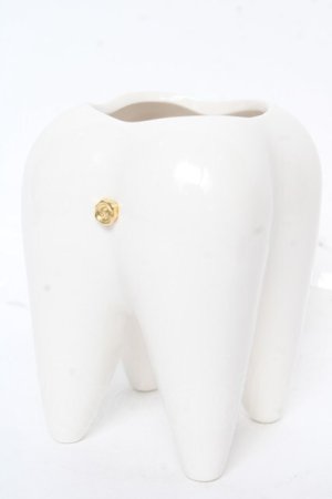 画像: Q-pot. / TOOTH型　歯ブラシスタンド  ホワイト Y-26-02-13-025-QP-ZA-SZ-ZY