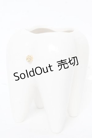 画像: Q-pot. / TOOTH型　歯ブラシスタンド  ホワイト Y-26-02-13-025-QP-ZA-SZ-ZY