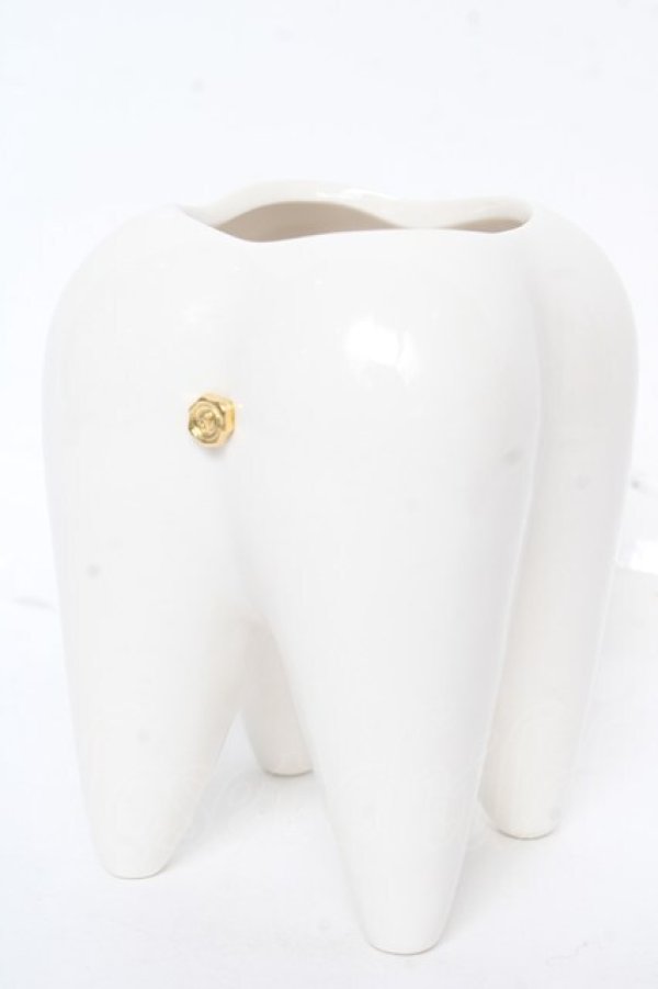 画像1: Q-pot. / TOOTH型　歯ブラシスタンド  ホワイト Y-26-02-13-025-QP-ZA-SZ-ZY (1)