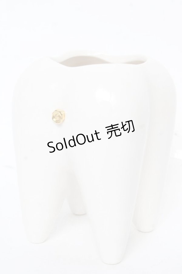 画像1: Q-pot. / TOOTH型　歯ブラシスタンド  ホワイト Y-26-02-13-025-QP-ZA-SZ-ZY (1)